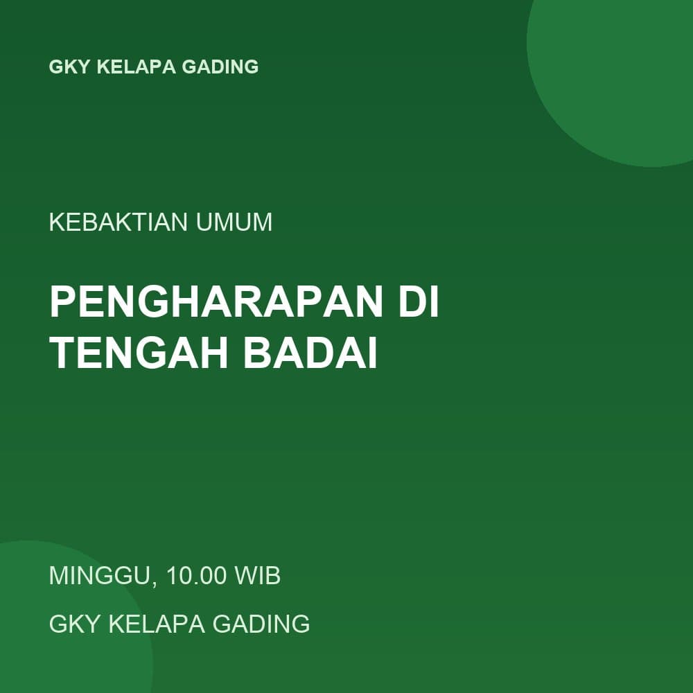 Pengharapan di Tengah Badai