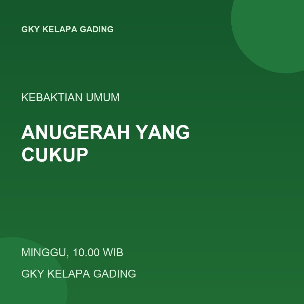 Anugerah yang Cukup